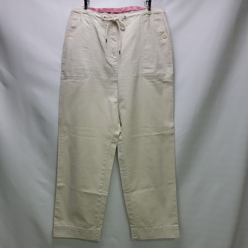 Lauren Ralph Lauren Petite Utility Pants | Womens 10P | Cream | Drawstring